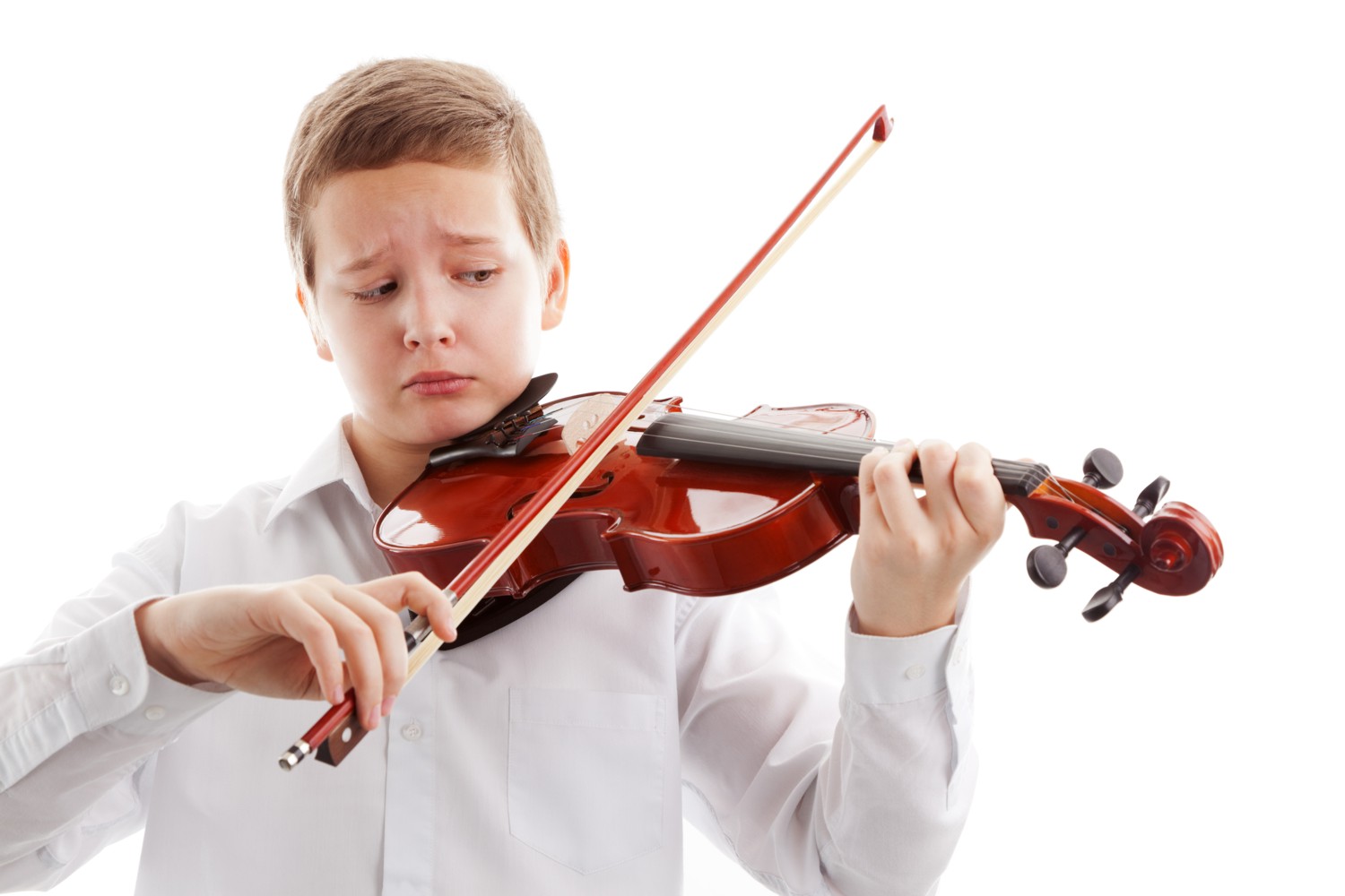 Young Boy Learning to Play the Classical Violin For Beginners